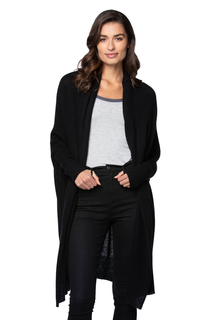 black cashmere cardigan