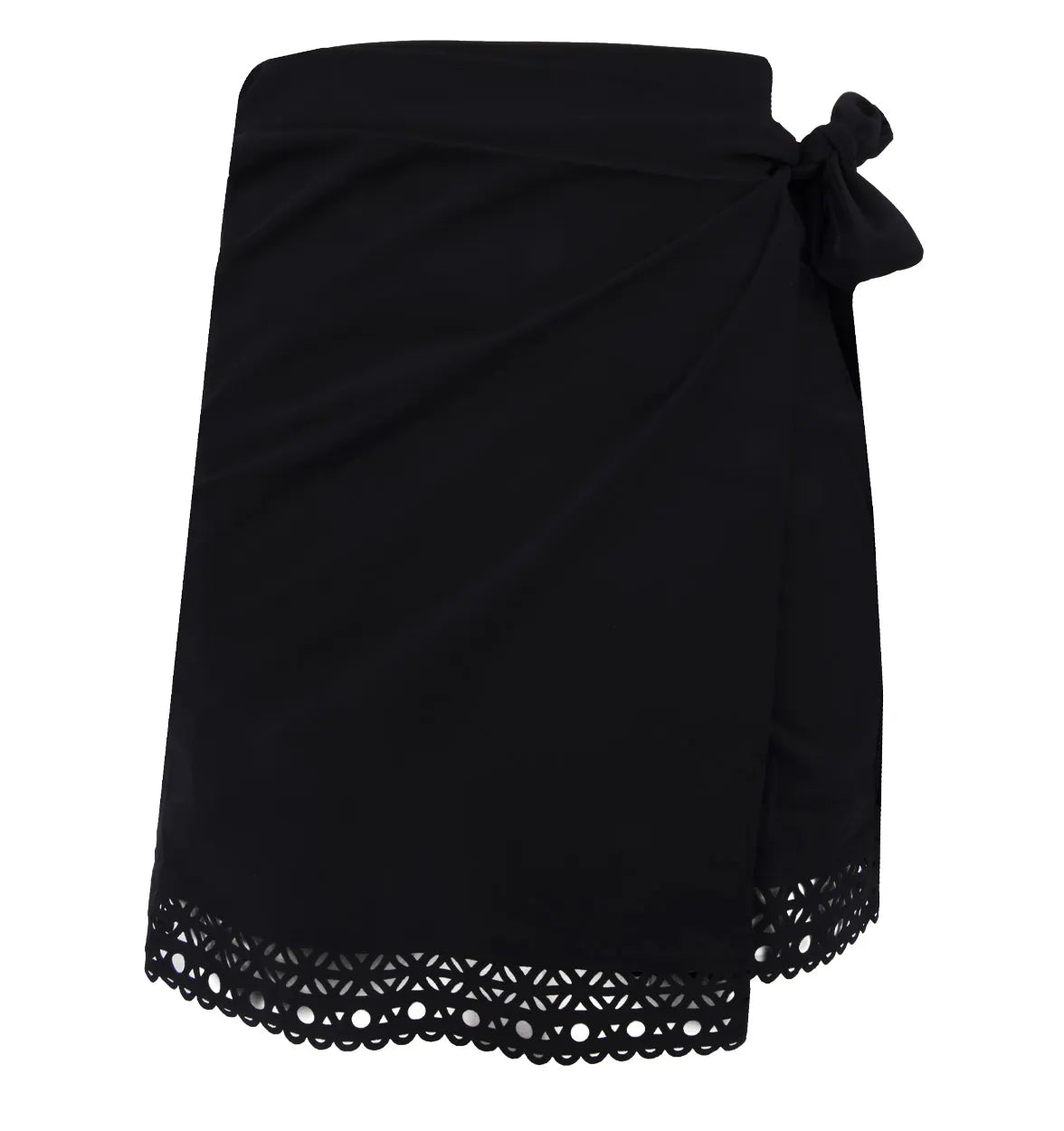 Short Black Wrap Sarong