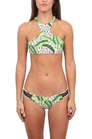 Jungle printed high neck top