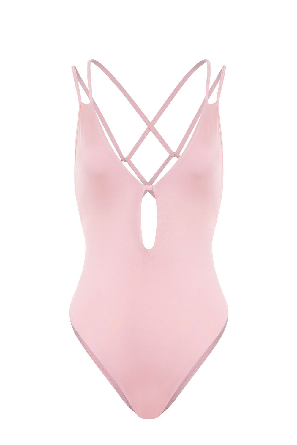 baby pink one piece swimsuit