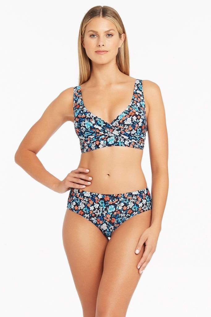 Full Coverage Floral Print Bikini Pant