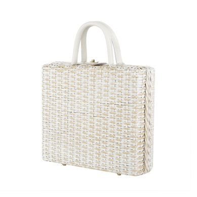 White Wicker Handbag