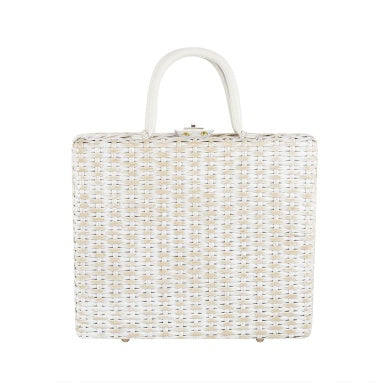 White Wicker Handbag