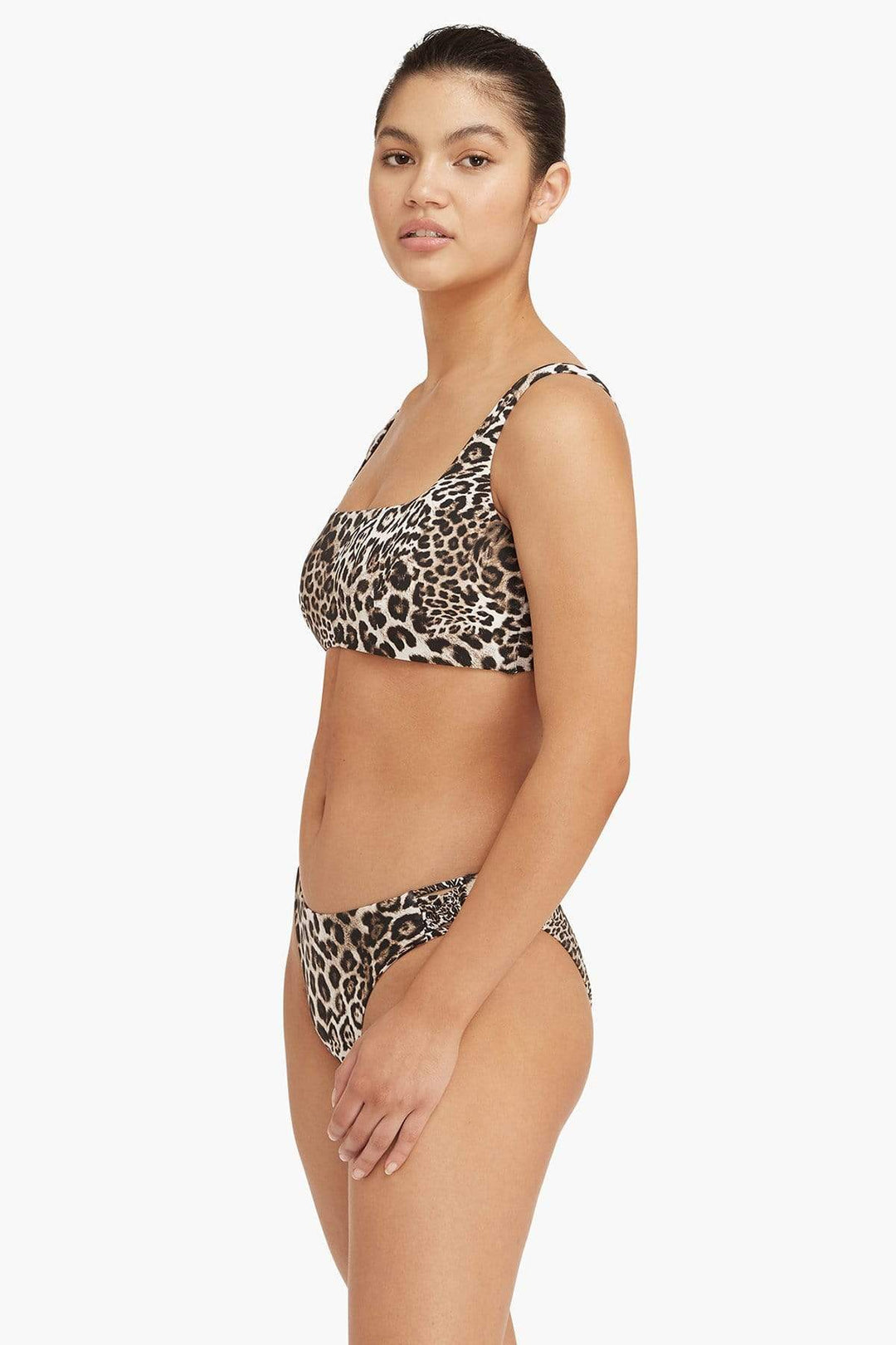 Leopard Print Full Coverage Bikini Bottom