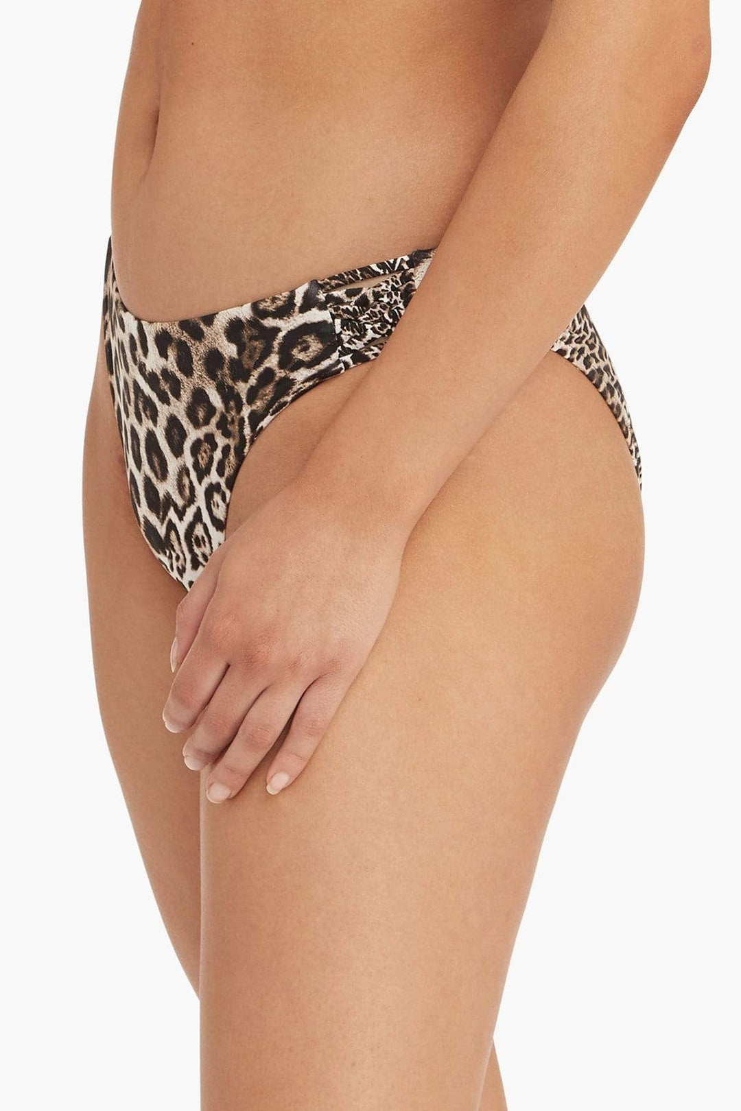 Leopard Print Full Coverage Bikini Bottom