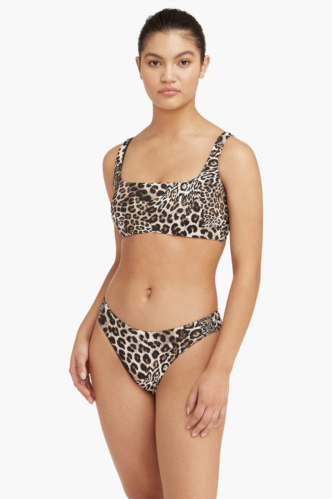 Leopard Print Full Coverage Bikini Bottom