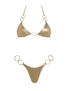 Metallic Gold Triangle Top