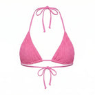 Adjustable triangle top in pink texture