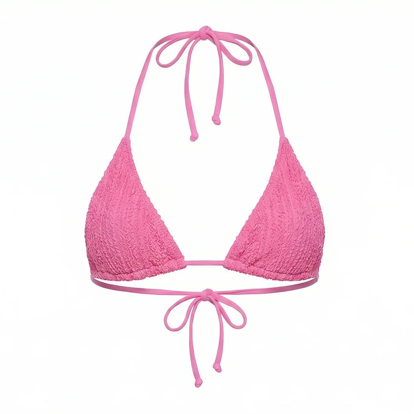 Adjustable triangle top in pink texture