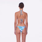 Adjustable triangle top in colorful print