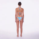 Multicolor print tie side bottom