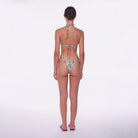 Tie side bottom with skimpy coverage in colorful animal print