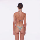 Adjustable triangle top in multicolor animal print