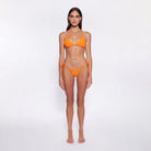 Adjustable triangle top with texture in orange