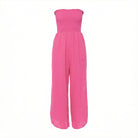 Strapless pink jumpsuit
