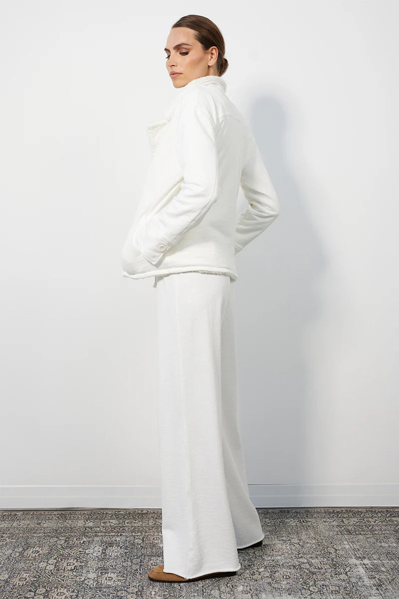 White Wide Leg Drawstring Pant