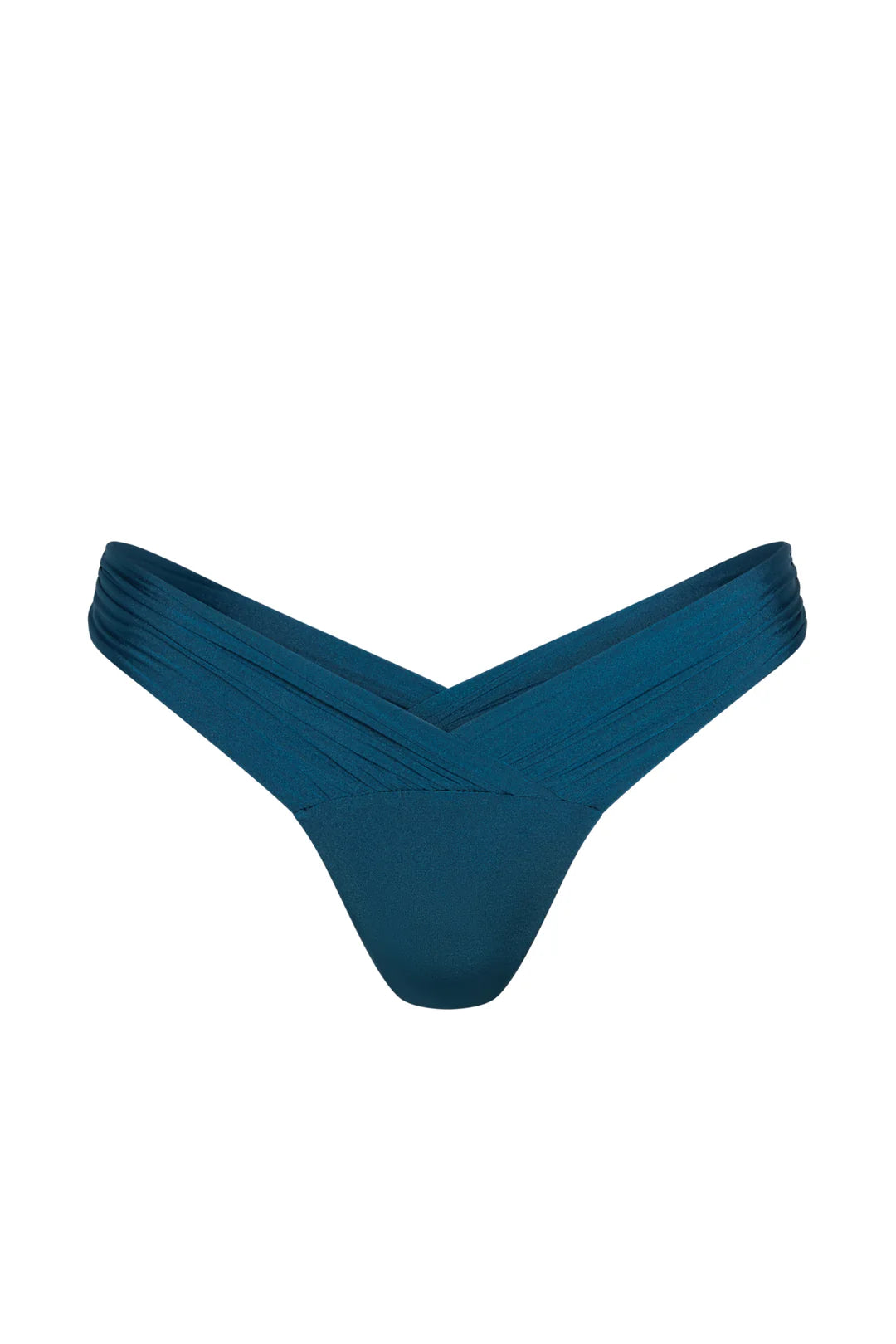 V-cut bikini bottom that sits high on the hips with minimal coverage in the back