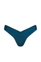 V-cut bikini bottom that sits high on the hips with minimal coverage in the back