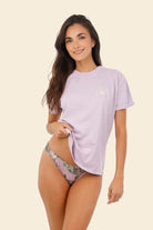 Light purple cotton t-shirt