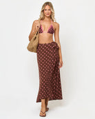 Polka dot wrap skirt