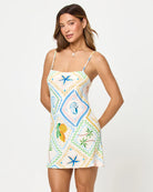 Tropical Print Summer Mini Dress