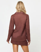 Brown mini skort