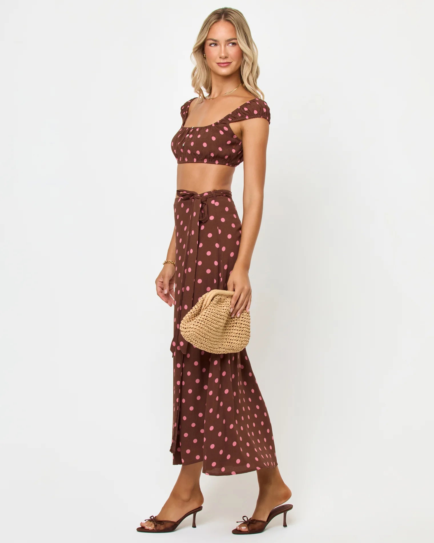 Polka dot cropped top