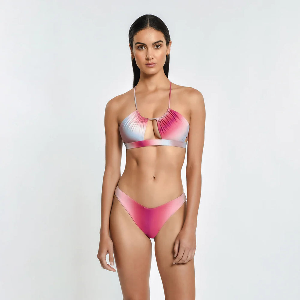 Multicolor Halter Bikini Top
