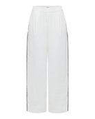 Wide leg pants in off white