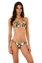 Palm Leaf Print Triangle Top