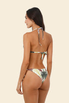 Tropical print tie side bottom