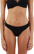 Textured medium coverage black bottom
