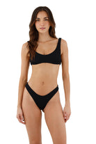 Textured medium coverage black bottom