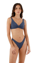 Medium coverage seamless bottom in dark blue