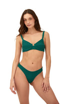 Textured green medium coverage bottom