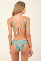 Underwire top with adjustable straps and a tie back