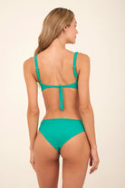 Twist front supportive top in Green