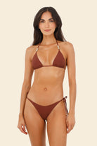 Dark red adjustable triangle top