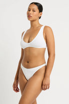 White One Size Scoop Neck Top