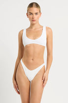 White One Size Scoop Neck Top