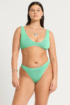 Textured scoop neck top in Mint