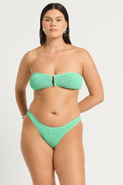 Textured one size bottom with modest coverage in Mint.