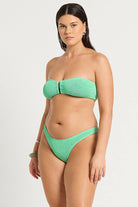 Textured one size bottom with modest coverage in Mint.