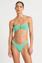 Textured one size bottom with modest coverage in Mint.