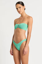 Textured one size bottom with modest coverage in Mint.