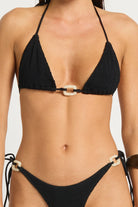 Black ring front triangle top