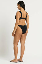 Ring front one size bikini top in black