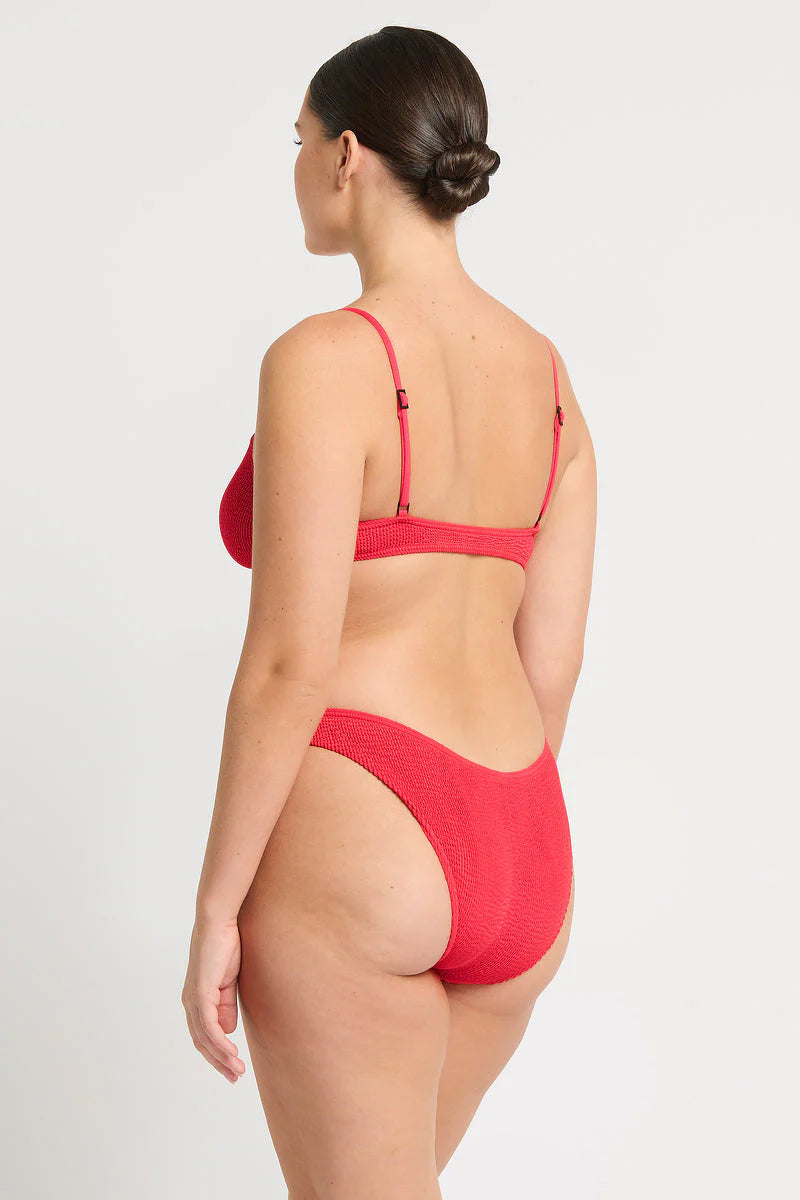 Textured one size bottom with full coverage in red