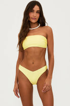 V-cut ribbed bottom in yellow