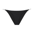 Black micro side strap bikini bottom